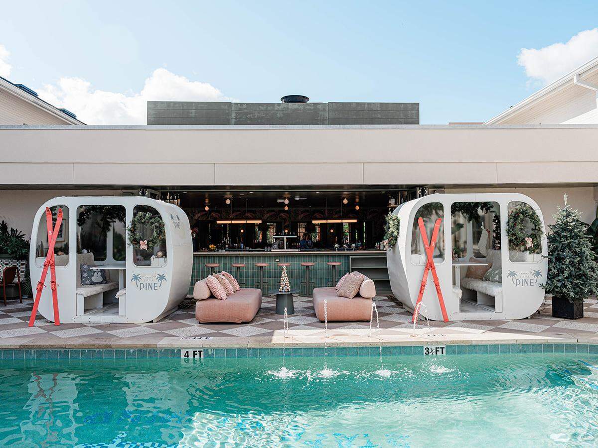 Say cheers in your own private gondola at Little Palm.