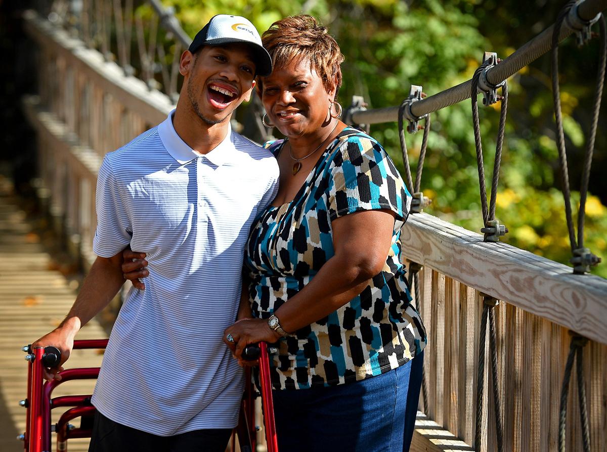 Chancellor Lee Adams and his grandmother and caregiver Saundra Adams moved into a house in Charlotte in 2017 that was designed specifically to help him cope with his physical challenges.