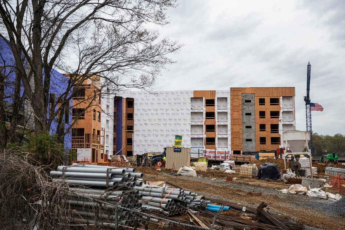 Construction is seen along East 36th Street in NoDa. The city of Charlotte’s Unified Development Ordinance is going through revisions and includes rules and regulations around new growth.