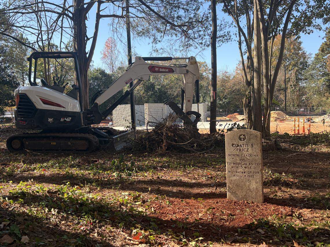 One of the graves at the St. Lloyd Presbyterian Cemetery in Grier Height. This site is one of two that are apart of the historic Black church. Recently, the St. Lloyd Presbyterian Cemetery Foundation gained ownership of the cemetery. The foundation is now able to preserve it.