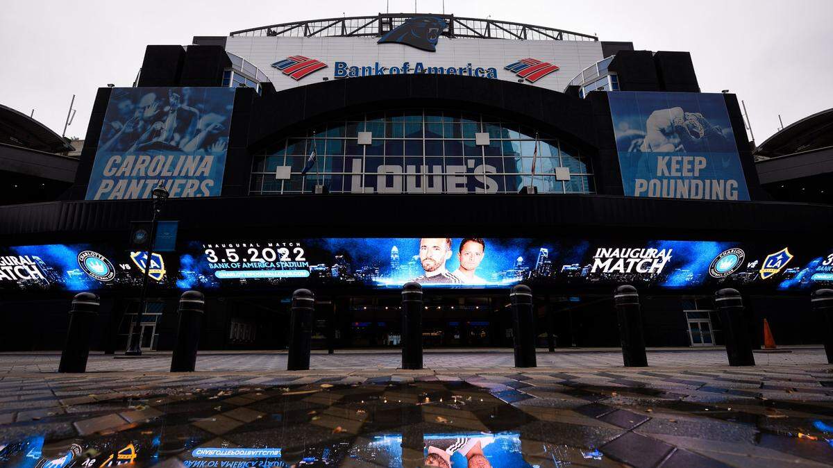 A new LED display measuring 11 feet high by 211 feet wide will greet visitors at Bank of America Stadium. It’s among the $50 million of upgrades to the stadium ahead of Charlotte FC’s inaugural season which opens at home on March 5.