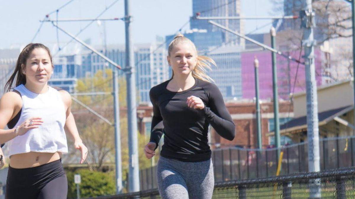 Grace Borcher and Erin Thomas of SweatNET in Charlotte, NC.