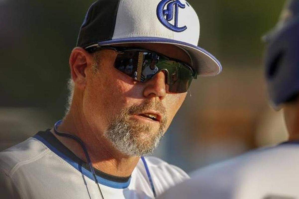 Charlotte Christian baseball coach Greg Simmons.