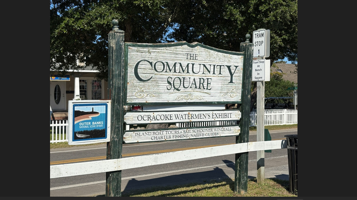 Ocracoke’s Community Square is now protected by a historic preservation agreement, which means the buildings can’t be knocked down in the name of progress.