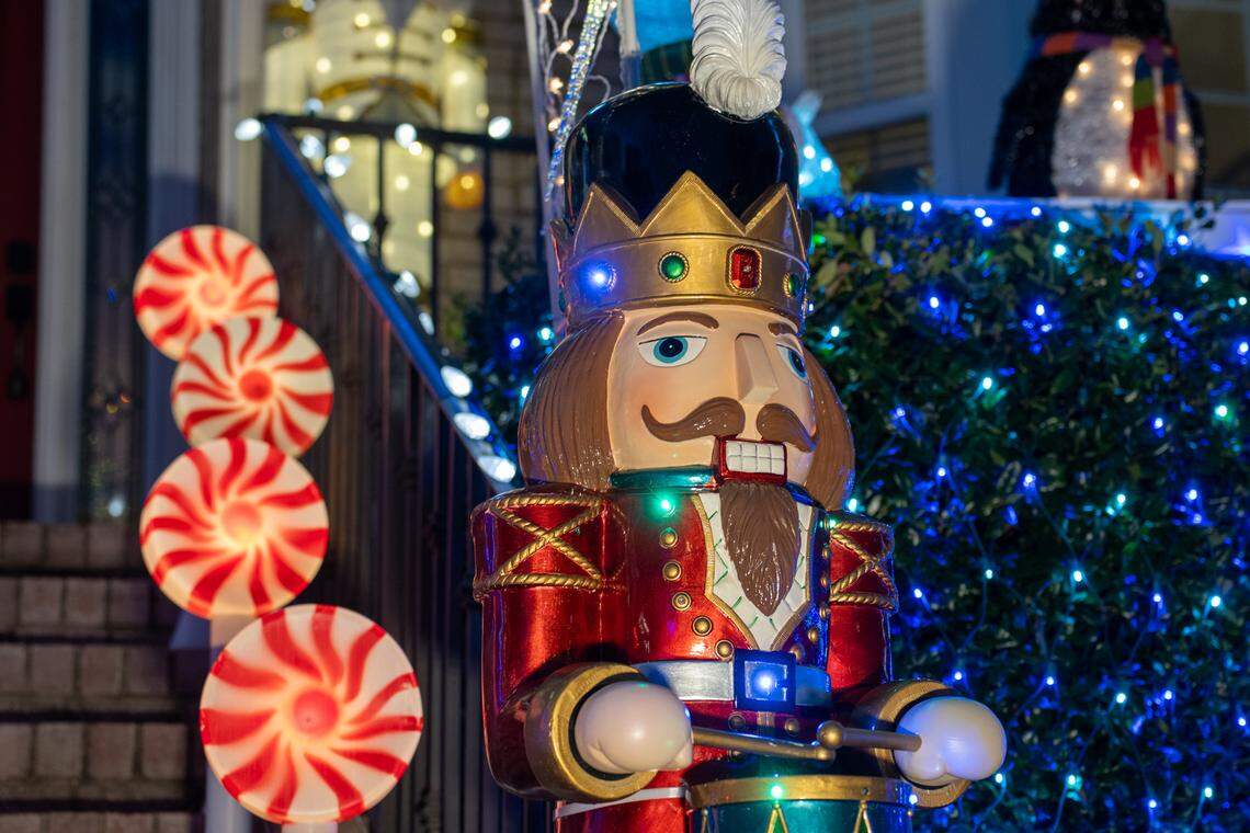 Holiday decorations at 10996 Sunstone Circle.