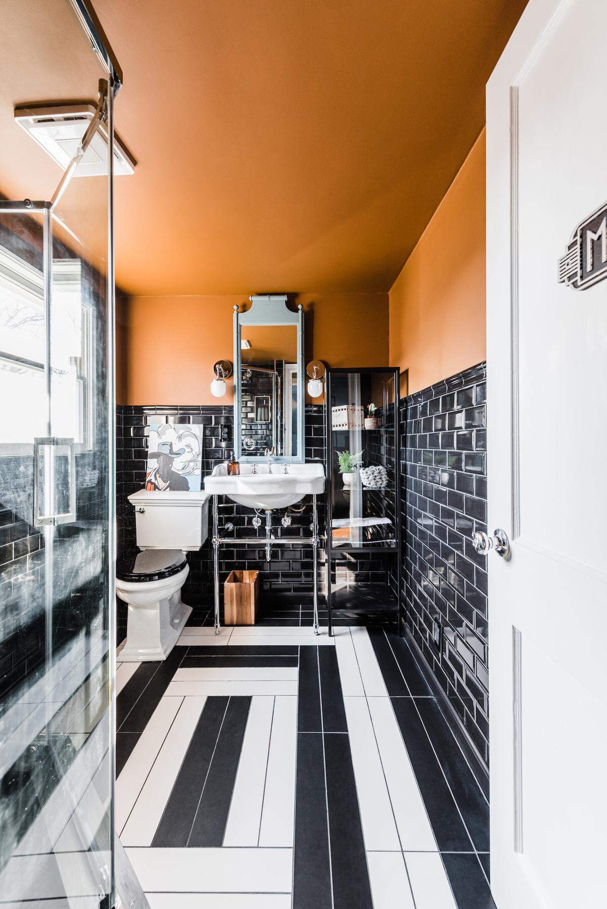 The ‘Artfully Designed’ team revamped a restroom in a local 1920’s bungalow.
