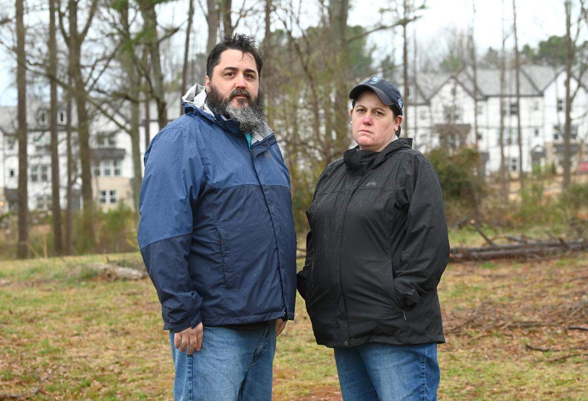 Joseph Margolis, left and Marion McMahon, right, are big advocates for the neighborhood of Derita. The community located north of Charlotte, NC is seeing an increase in residential growth. Margolis and McMahon would like to see the 1.4 acre parcel at 5334 University City Blvd. kept for green space. It is unclear what the city intends to do.