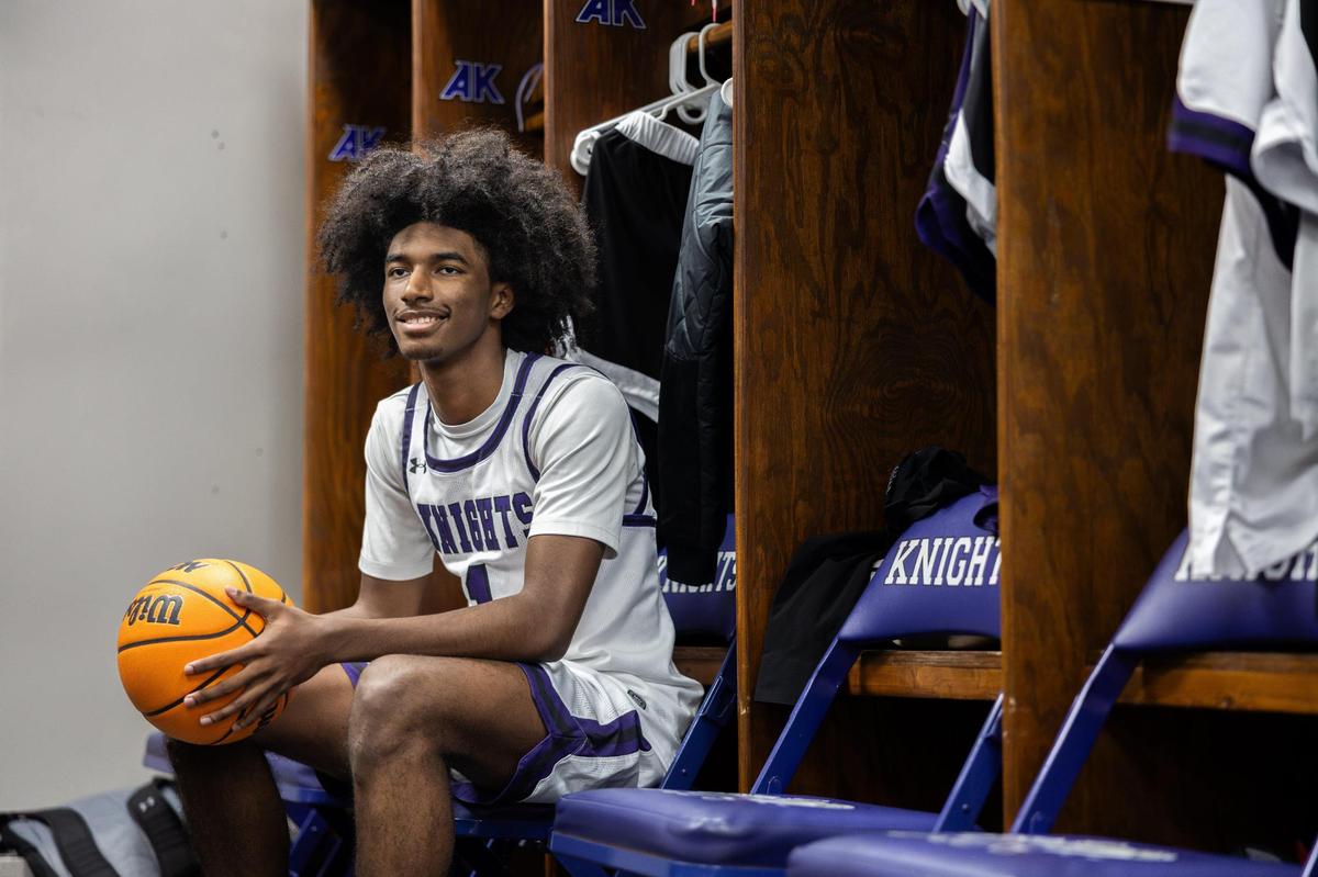 Brett Freeman poses for a portrait at Ardrey Kell High School Charlotte, N.C., on Wednesday, November 27, 2024.