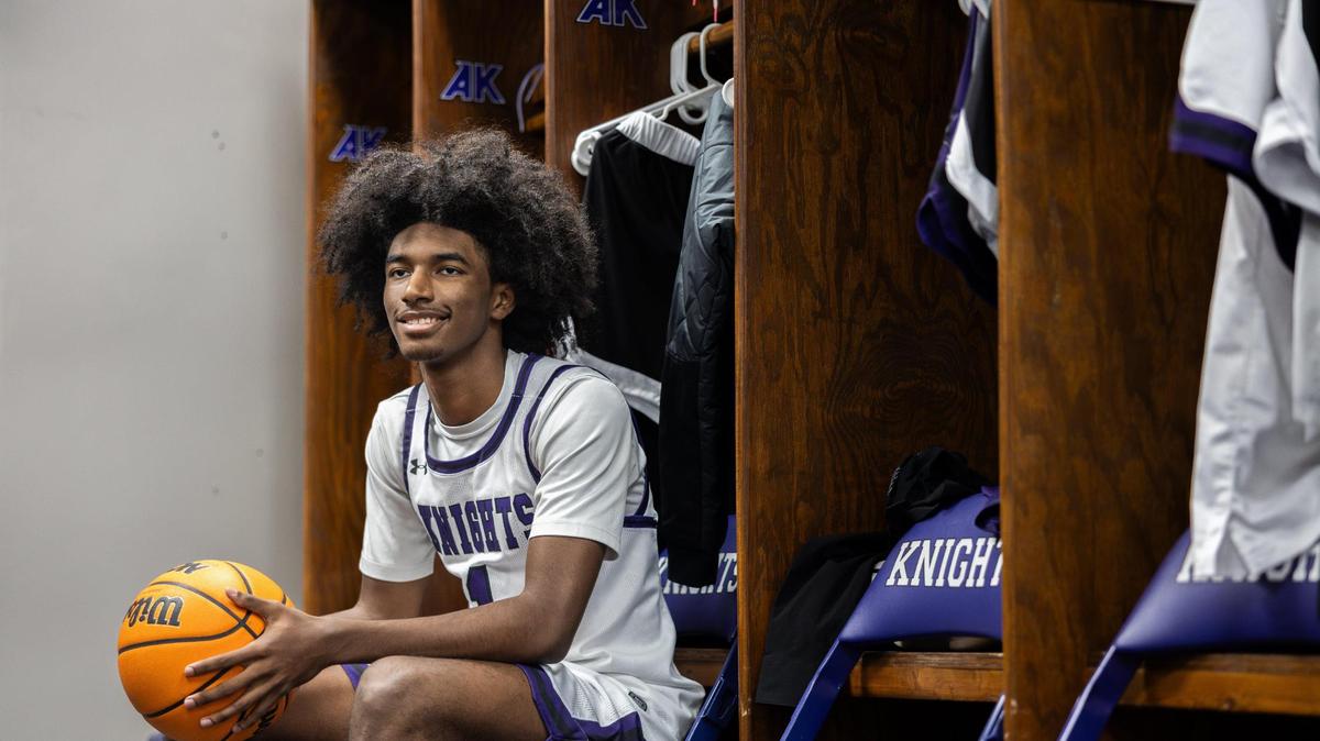 Brett Freeman poses for a portrait at Ardrey Kell High School Charlotte, N.C., on Wednesday, November 27, 2024.