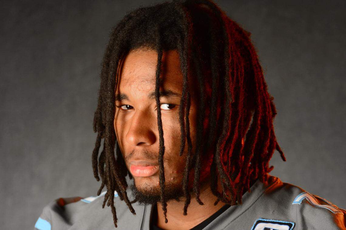 Hough Huskies offensive lineman Jarvis Potts on Tuesday, December 9, 2025.