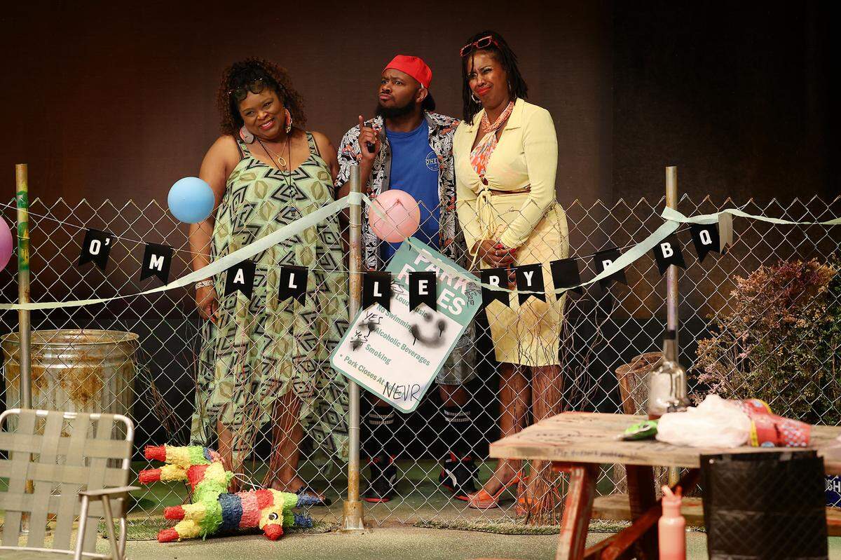 A performance of “Barbecue,” on stage through July 31. The play explores how two families — one Black and one white — deal with addiction.