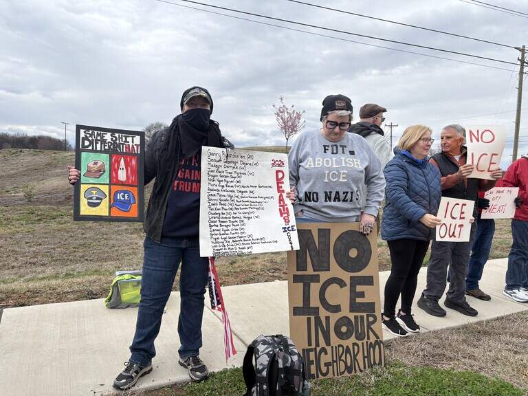 Dozens protest ICE detention facility plans in Concord, NC | Charlotte ...