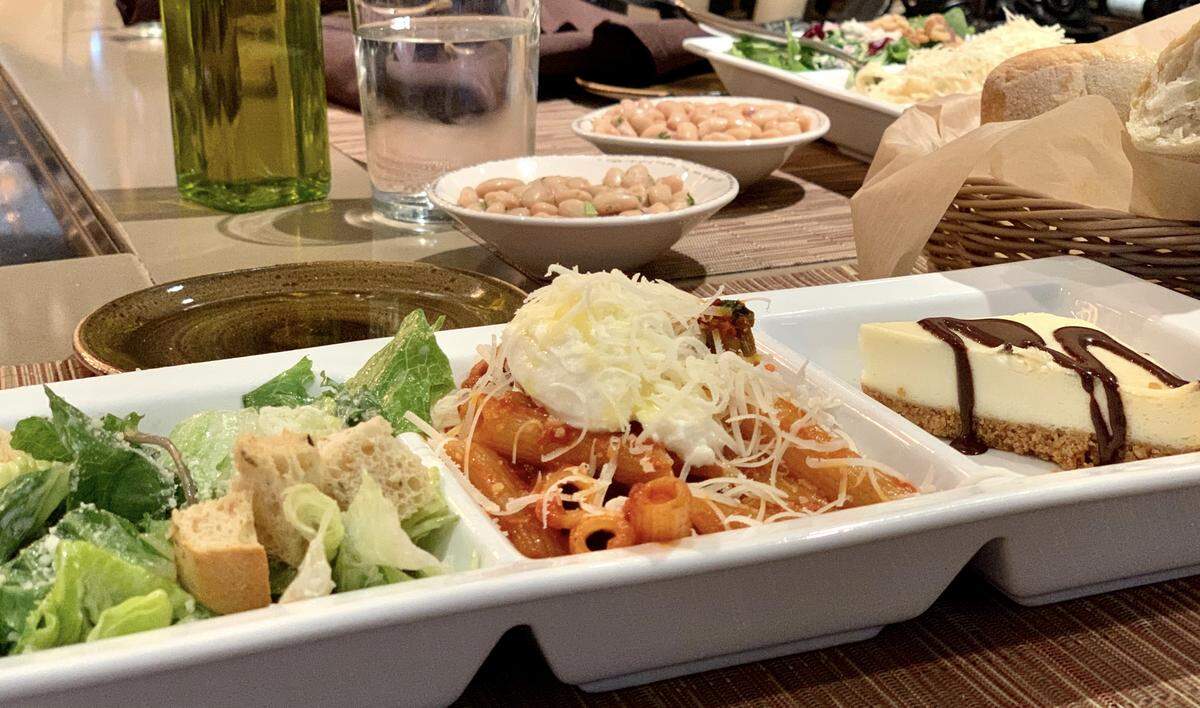 Aria Tuscan Grill offers a speedy lunch menu that includes a prix fixe three-course meal.