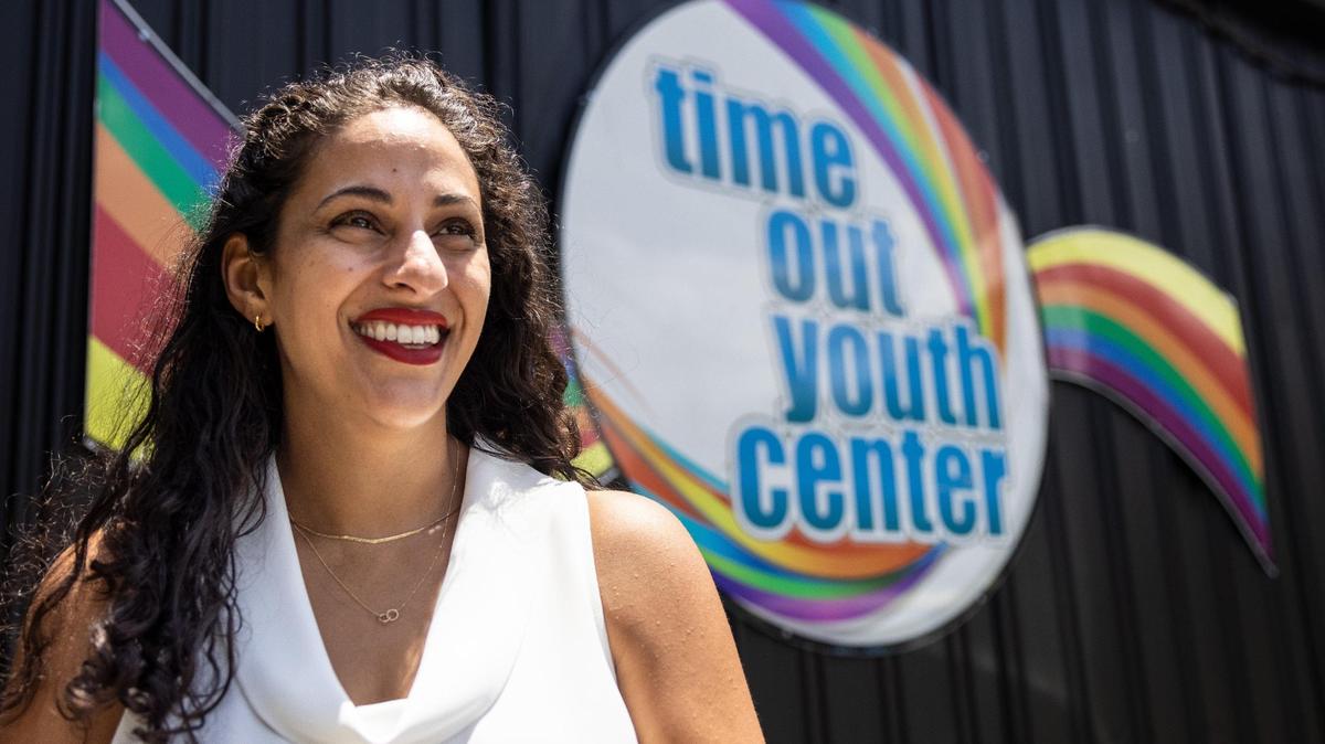 Sarah Mikhail, the new Executive Director of Time Out Youth poses for a portrait in Charlotte, N.C., on Tuesday, July 13, 2021.
