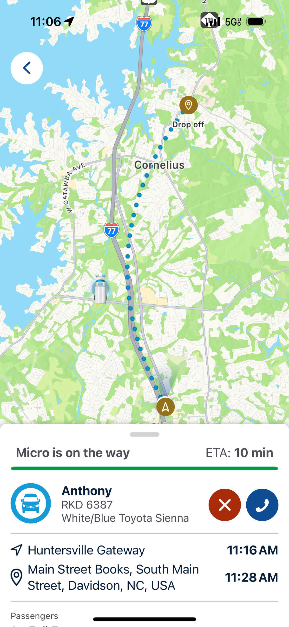 The user experience for ordering microtransit on the CATS Pass app is similar to rideshare services such as Uber and Lyft.