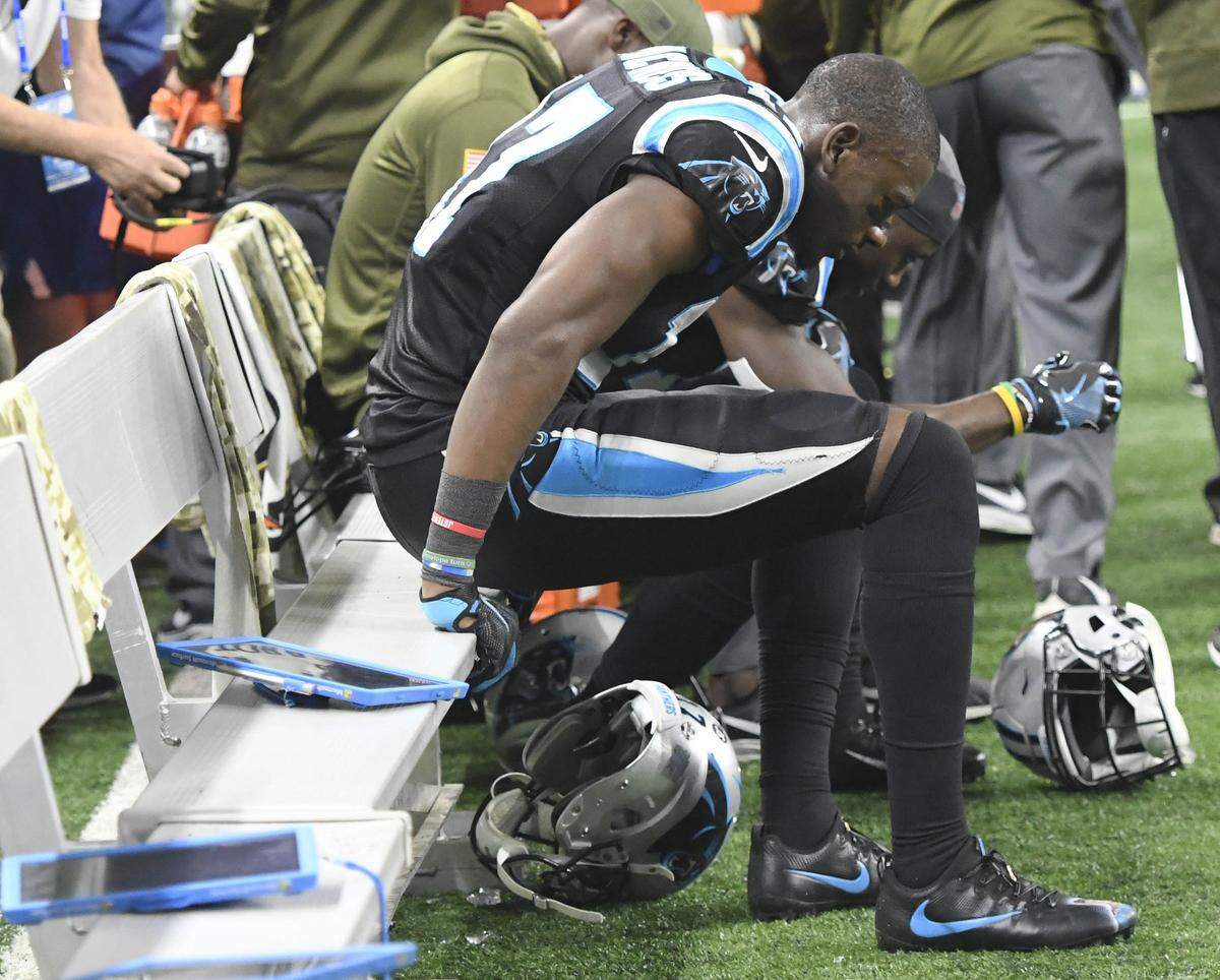 Carolina Panthers wide receiver Devin Funchess missed his second straight practice Thursday with a back injury.