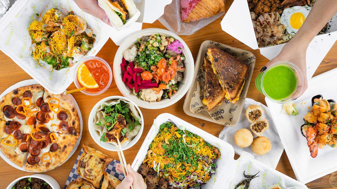 A spread of Optimist Hall food options. A spread of Optimist Hall food options.