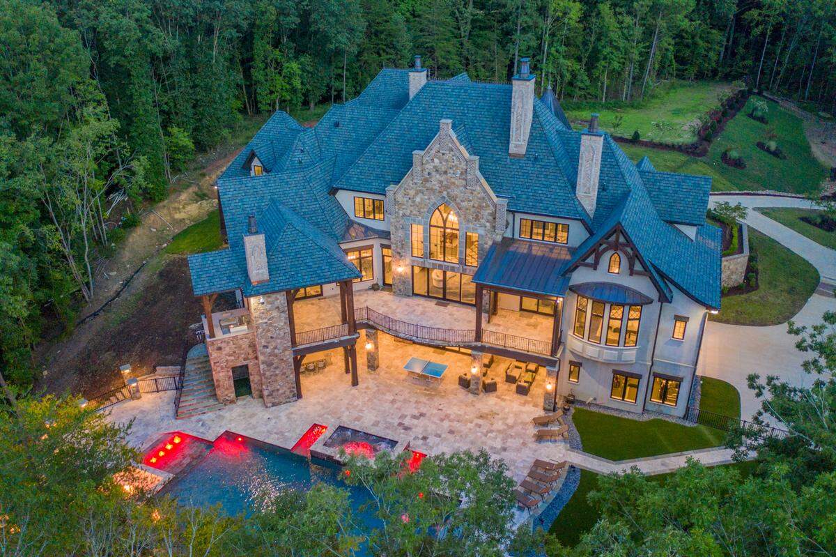 San Francisco running back Christian McCaffrey’s 11,000-square-foot Grand Lac Chateau at 154 Tennessee Circle on Lake Norman in Mooresville is for sale for $12.5 million, according to Agency Charlotte, its listing agent.  