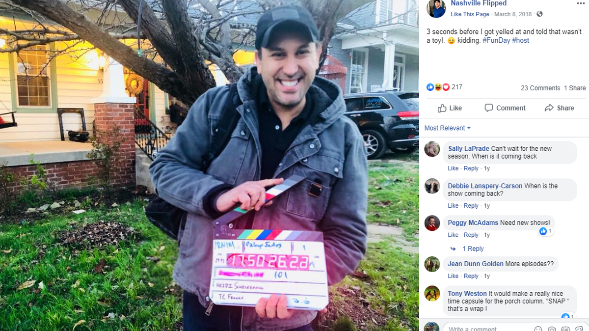 A 2018 post of Troy Dean Shafer on the “Nashville Flipped” Facebook page. He died April 28 at age 38.