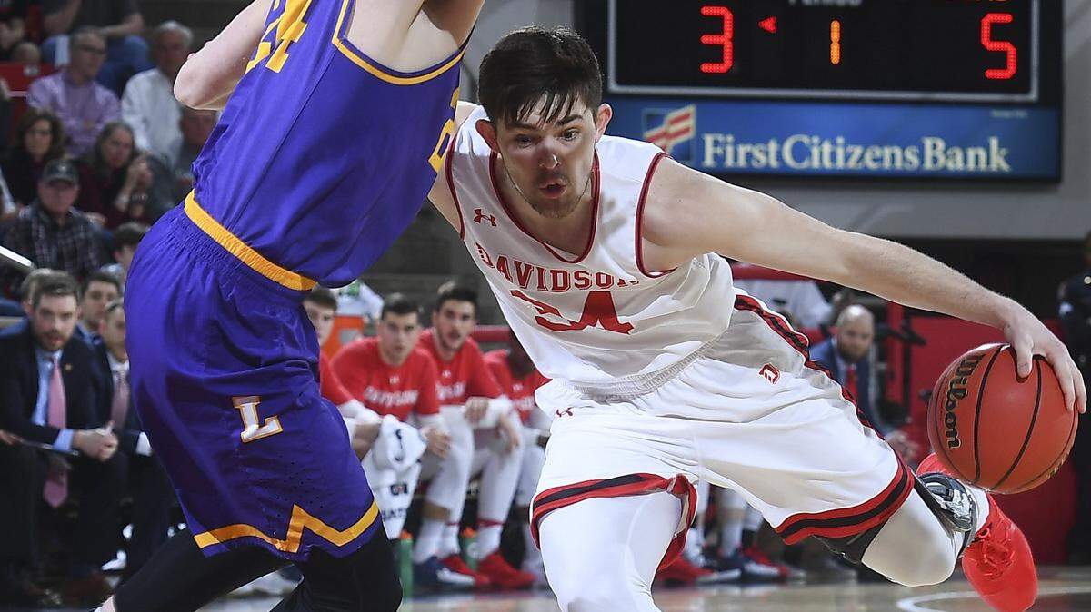 Davidson and guard Luke Frampton (34) will face Auburn in the Veterans Classic in Annapolis, Md., in November.