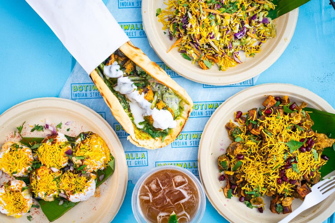 A spread from Botiwalla at Optimist Hall. 