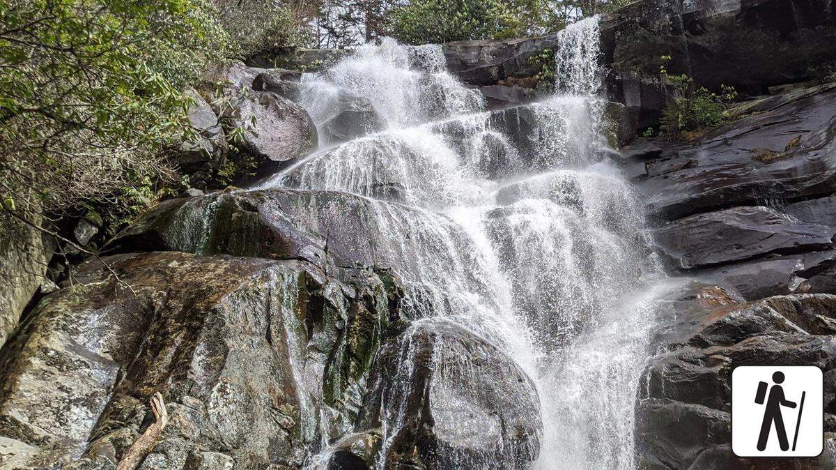 The Ramsey Cascades Trail in Great Smoky Mountains National Park begins on an old roadbed and passes through a cove hardwood forest but becomes narrower and rockier as it ascends more than 2,000 feet in elevation, the National Park Service says.