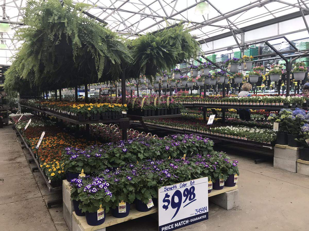 Large, prominent handwritten signs showing product prices have replaced small pricetags adhered to product shelves at the revamped Ballantyne Commons Lowe’s store
