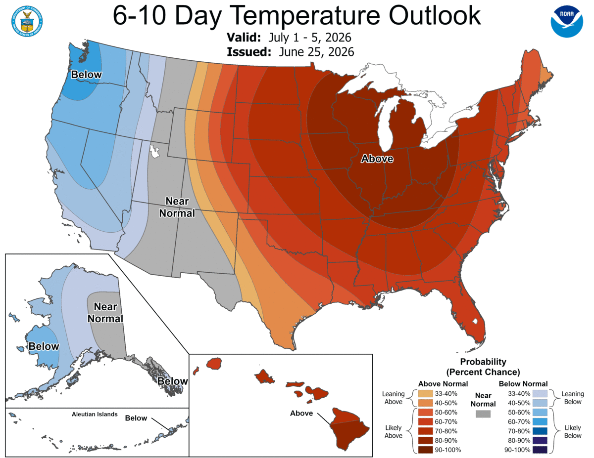 The hottest days for the Charlotte area will be likely be Thursday through Saturday, with temperatures at or slightly above 100 degrees, officials say.