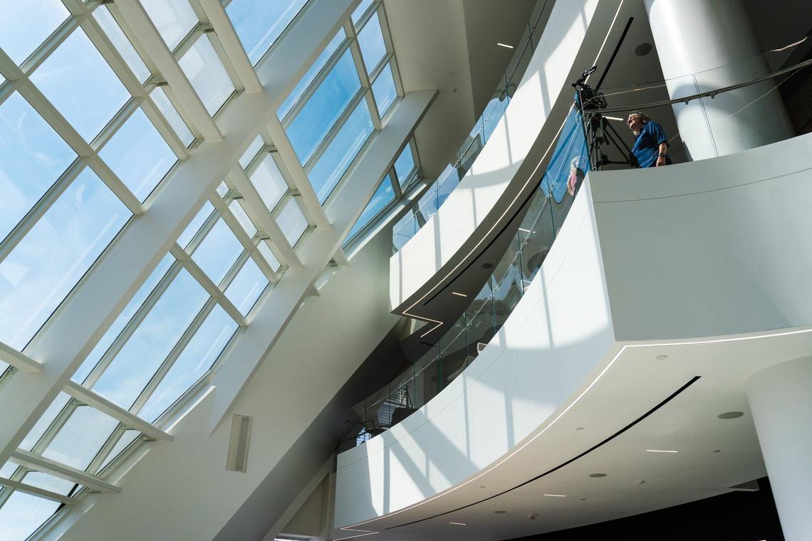 The 46th floor of the Wells Fargo tower at 550 South Tryon St. was among the floors undergoing renovations.