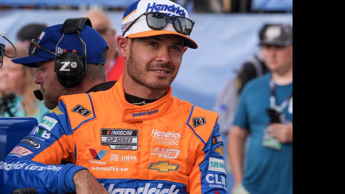 NASCAR Cup Series driver Kyle Larson (5) during Saturday’s qualifying at Charlotte Motor Speedway.