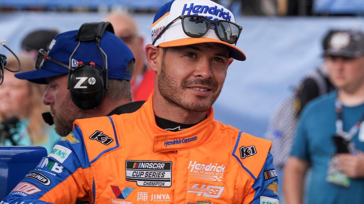 NASCAR Cup Series driver Kyle Larson (5) during Saturday’s qualifying at Charlotte Motor Speedway. / Jim Dedmon-USA TODAY Sports