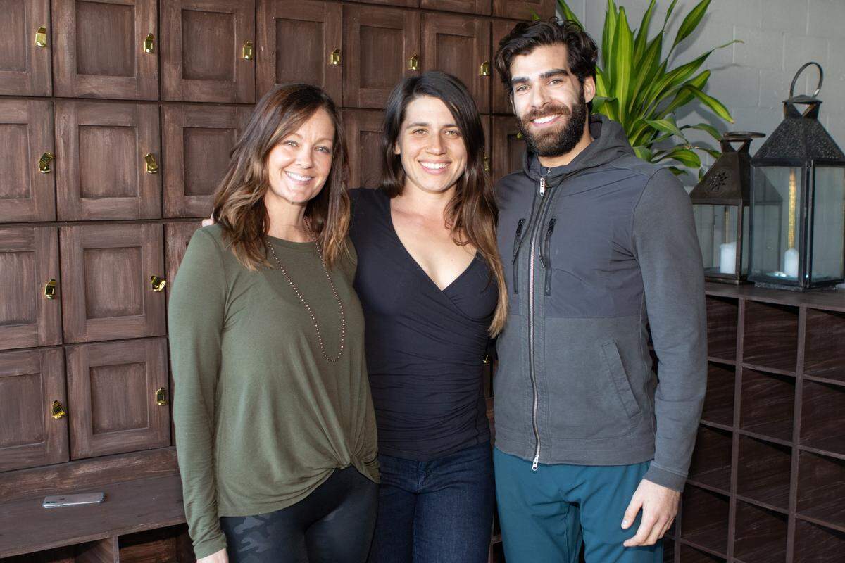 Khali Yoga Center’s team, from left: Juli Ghazi, Lindsey Crisp and Luis Rodriguez Bayon.