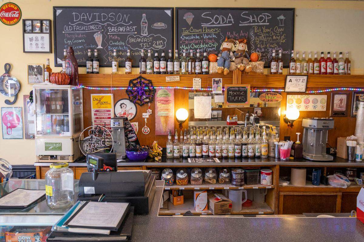 Inside The Soda Shop in Davidson.