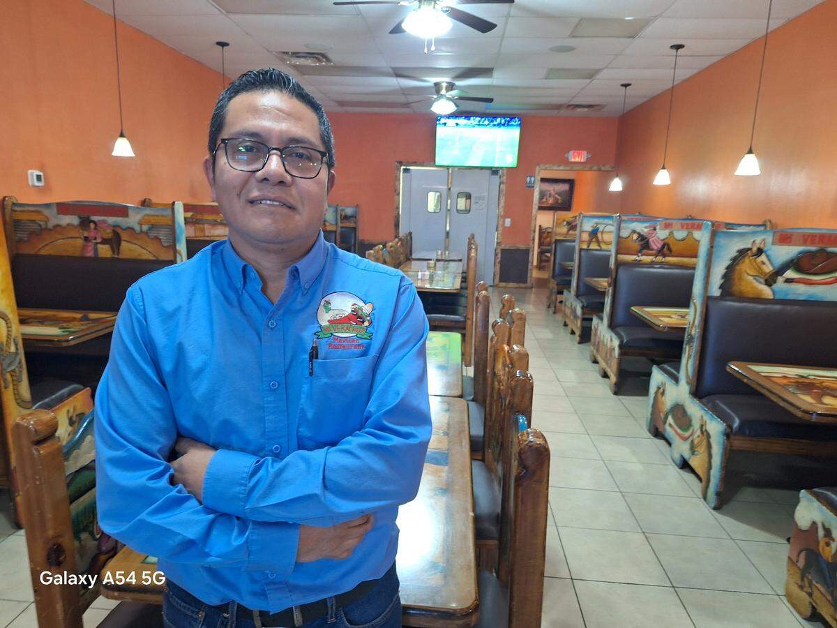 Faustino Hernandez, who owns the two Lake Norman-area Mi Veracruz Mexican Restaurants with his wife, Dominga, is pictured at the I-77 Exit 33 location in Mooresville on Tuesday, Jan. 7, 2025.