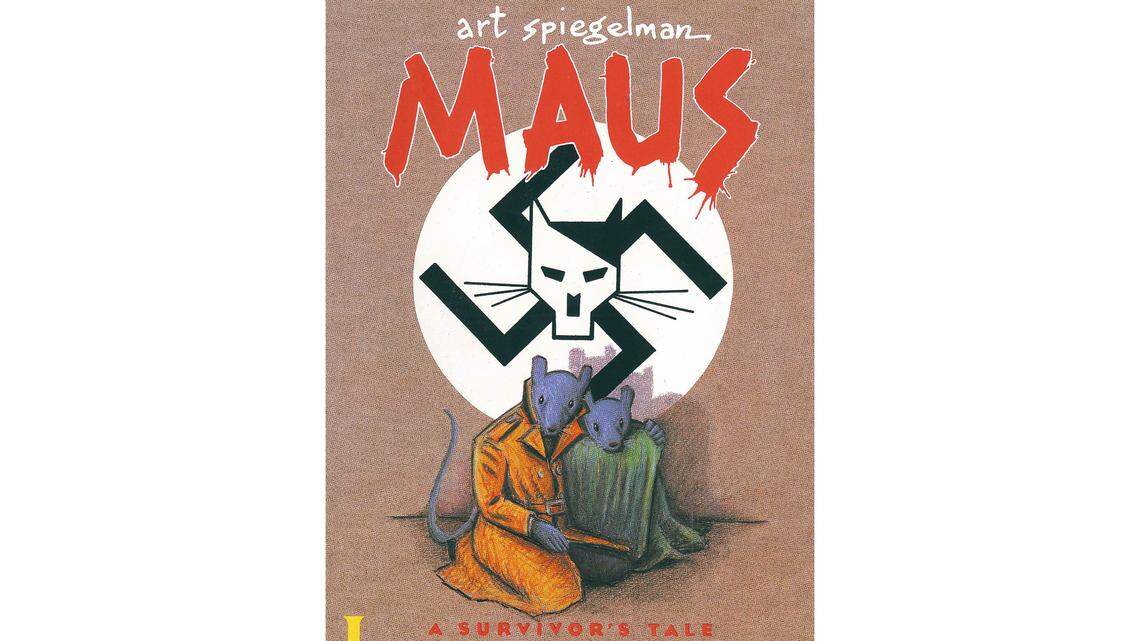 This cover image released by Pantheon shows “Maus” a graphic novel by Art Spiegelman. (Pantheon via AP)