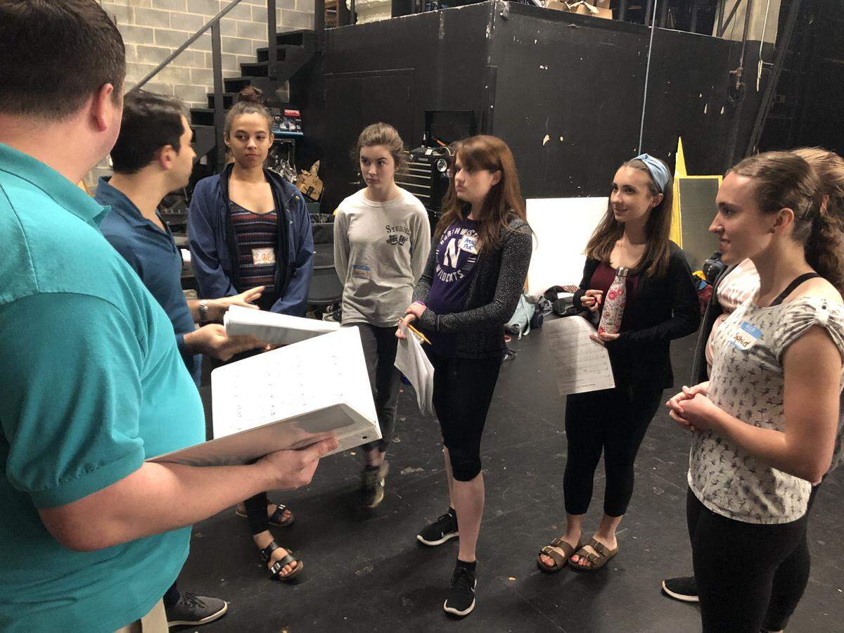 Best actress nominees at a rehearsal for their medley at The Blumey Awards.