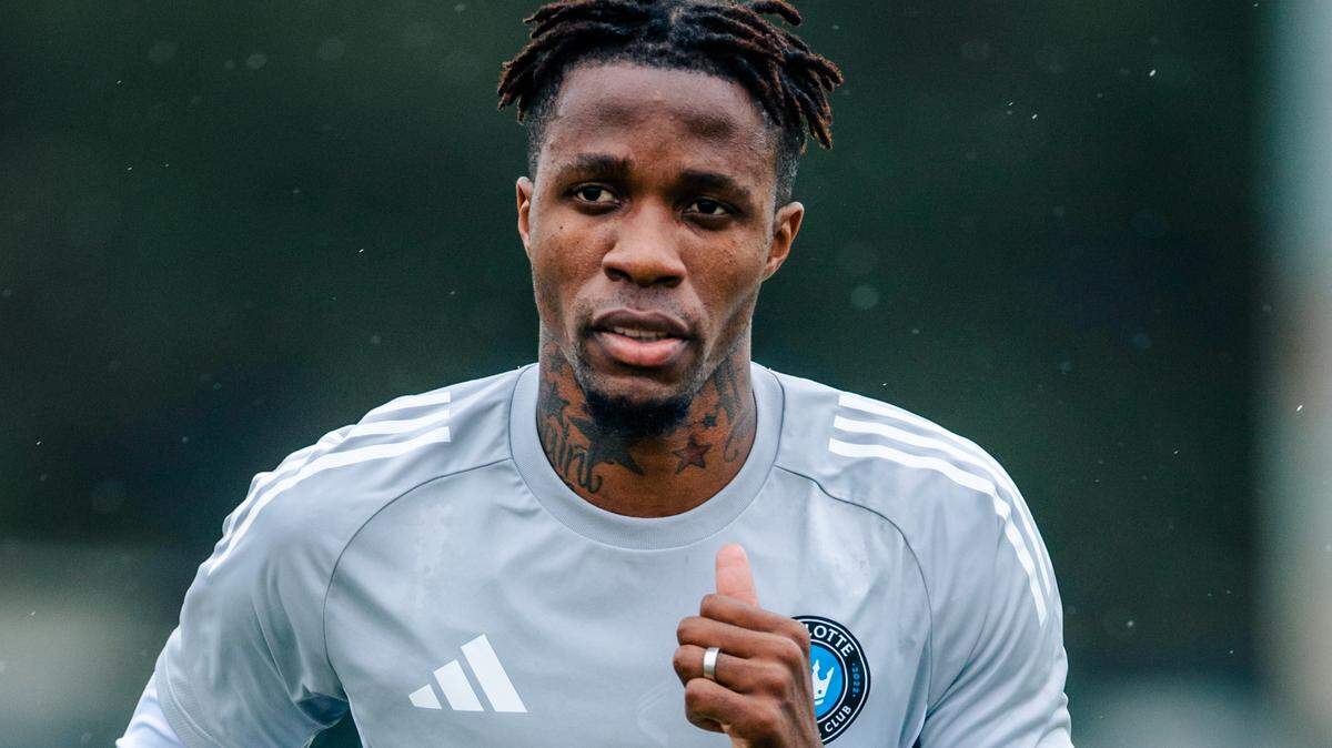 Charlotte FC signs left winger and Premier League star Wilfried Zaha ahead of the 2025 MLS season. Here he is at a recent training session.