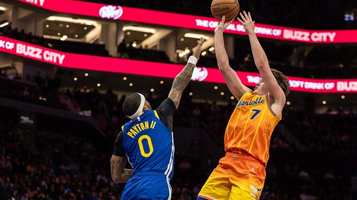 Kon Knueppel returns to lineup, but Hornets fall to Warriors before record crowd