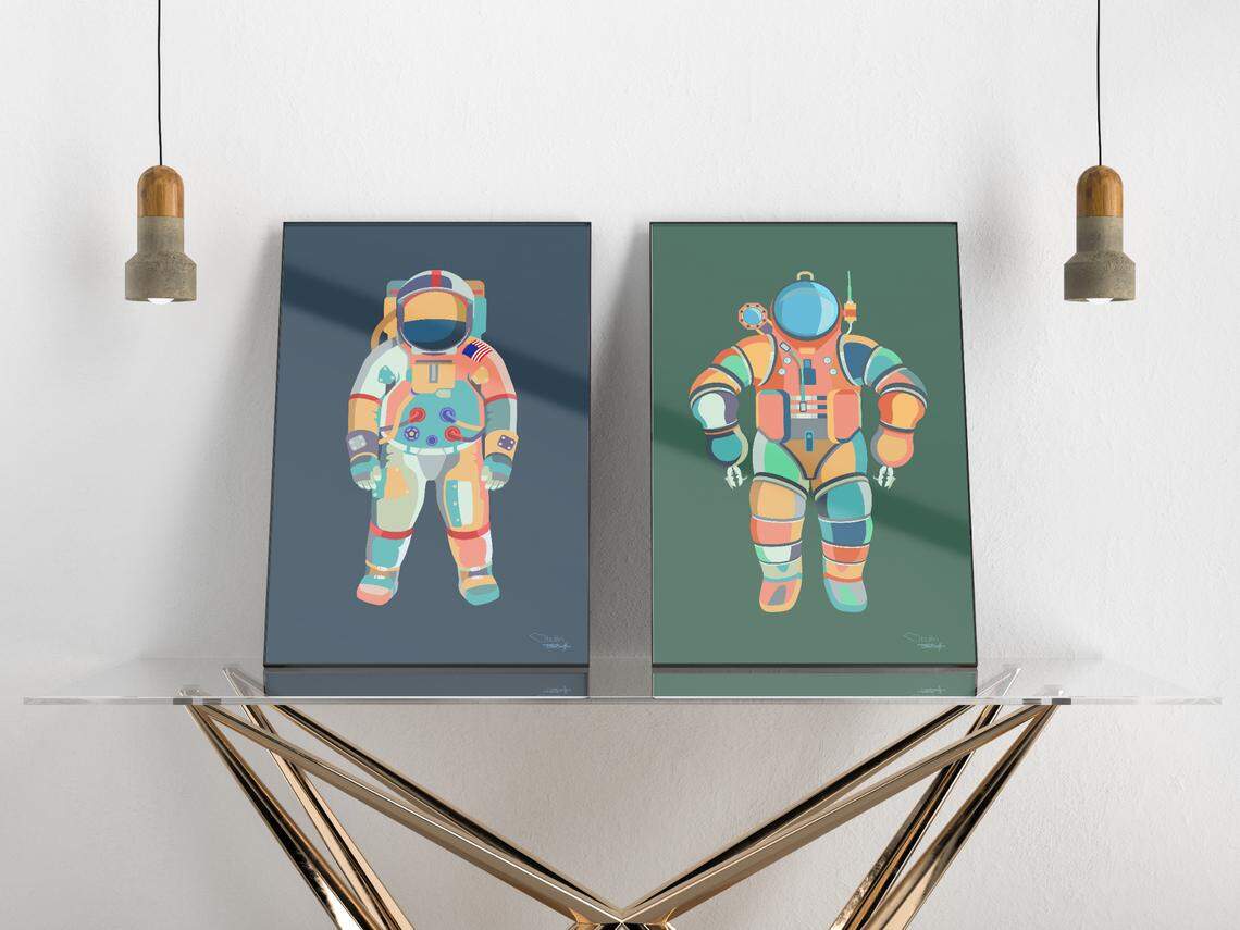 David Bulfin created his diver and astronaut ArtPop submission to help cope with the grief from the loss of his newborn son, William.