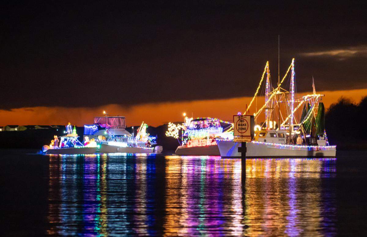 The Southport Winterfest Flotilla, a 30-year-old tradition, is set this year for Saturday, Dec. 14. It’s sponsored by Cape Fear Yacht Club, Downtown Southport Inc., and the City of Southport.