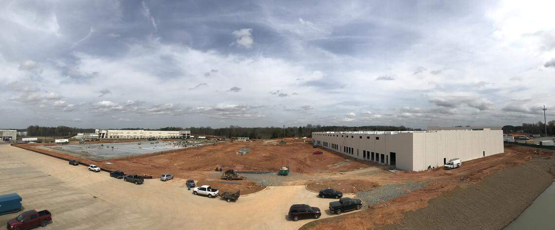 Another building site at Metrolina Park, where Beacon Partners is building more industrial space to keep up with the growing demands of e-commerce.
