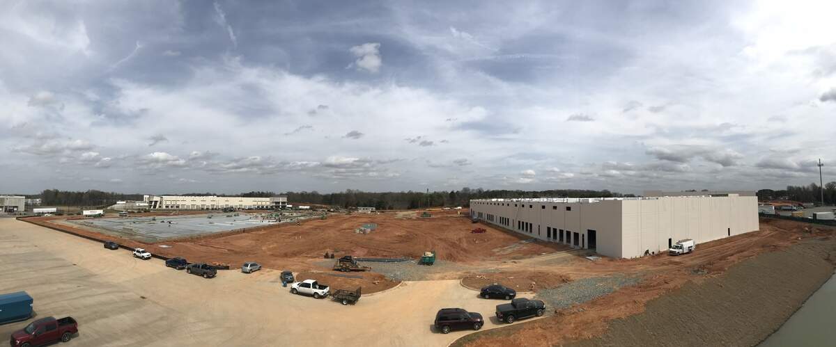 Another building site at Metrolina Park, where Beacon Partners is building more industrial space to keep up with the growing demands of e-commerce.
