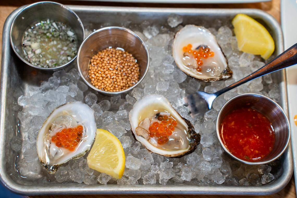 St Anne’s oysters at Marlee Jean’s Raw Bar + Kitchen.