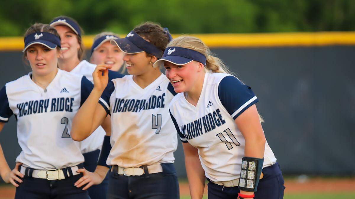 Hickory Ridge celebrates their first playoff win against Marvin Ridge
