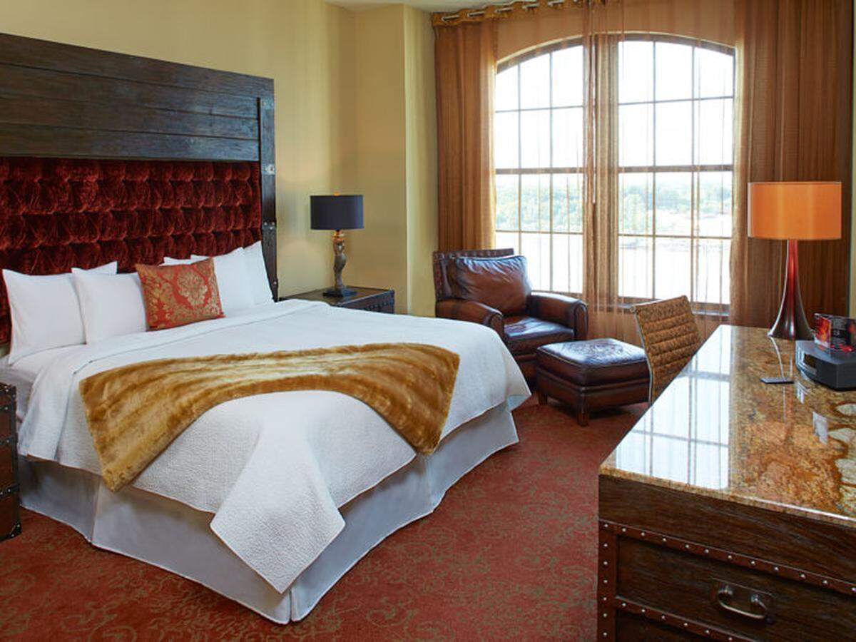 A room at the Bohemian Hotel Savannah Riverfront, Autograph Collection.