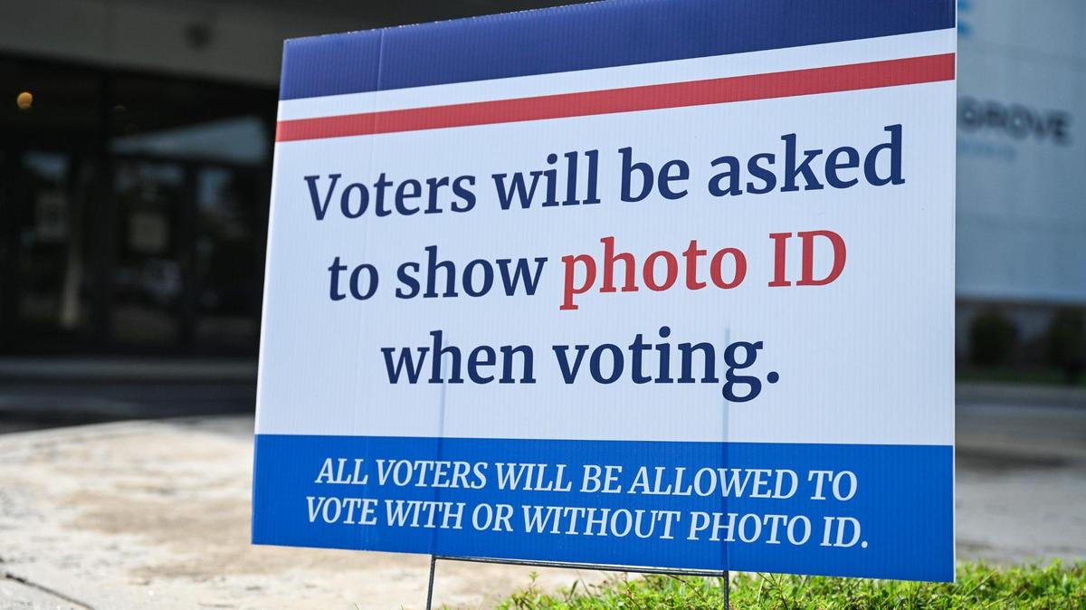 Signs like this reminded N.C. voters about the state’s new Voter ID law. It’s one of several voting rights related laws passed by the N.C. General Assembly during the 2023 session.