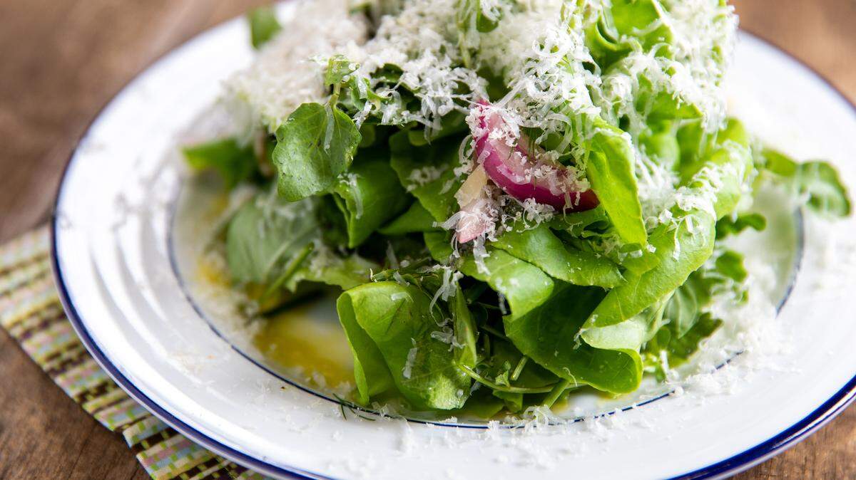 When it opens, the Goodyear House menu will include the Good Salad, topped with pickled onion, parmigiano-reggiano and herb verde dressing. The salad will also be featured at a pop-up dinner benefiting the Community Matters Cafe.