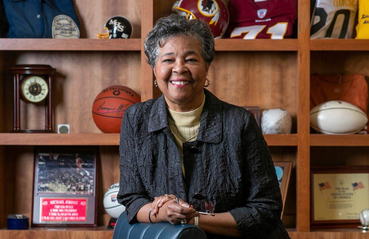 North Carolina High School Athletic Association Commissioner Que Tucker photographed at the NCSHAA headquarters on Wednesday, February 1, 2023 in Chapel Hill, N.C.