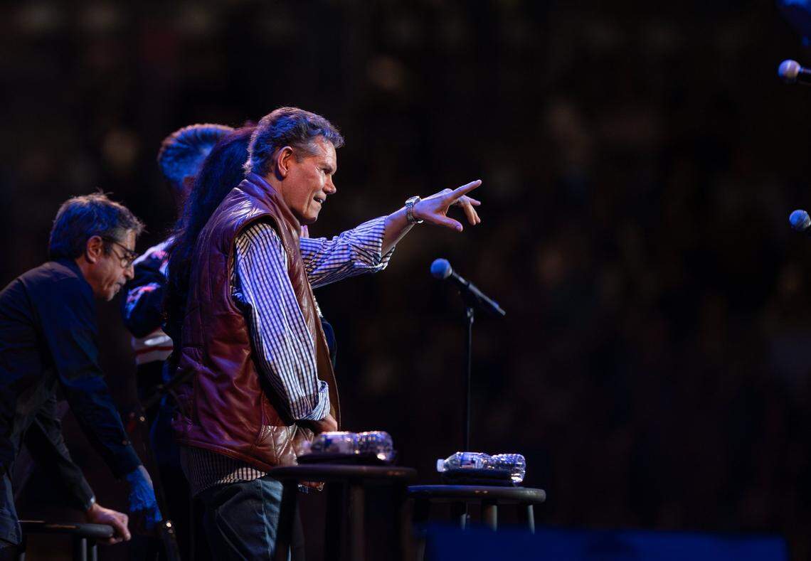 Randy Travis makes an appearance during Concert for Carolina in Charlotte, N.C. on Saturday, October 26, 2024.