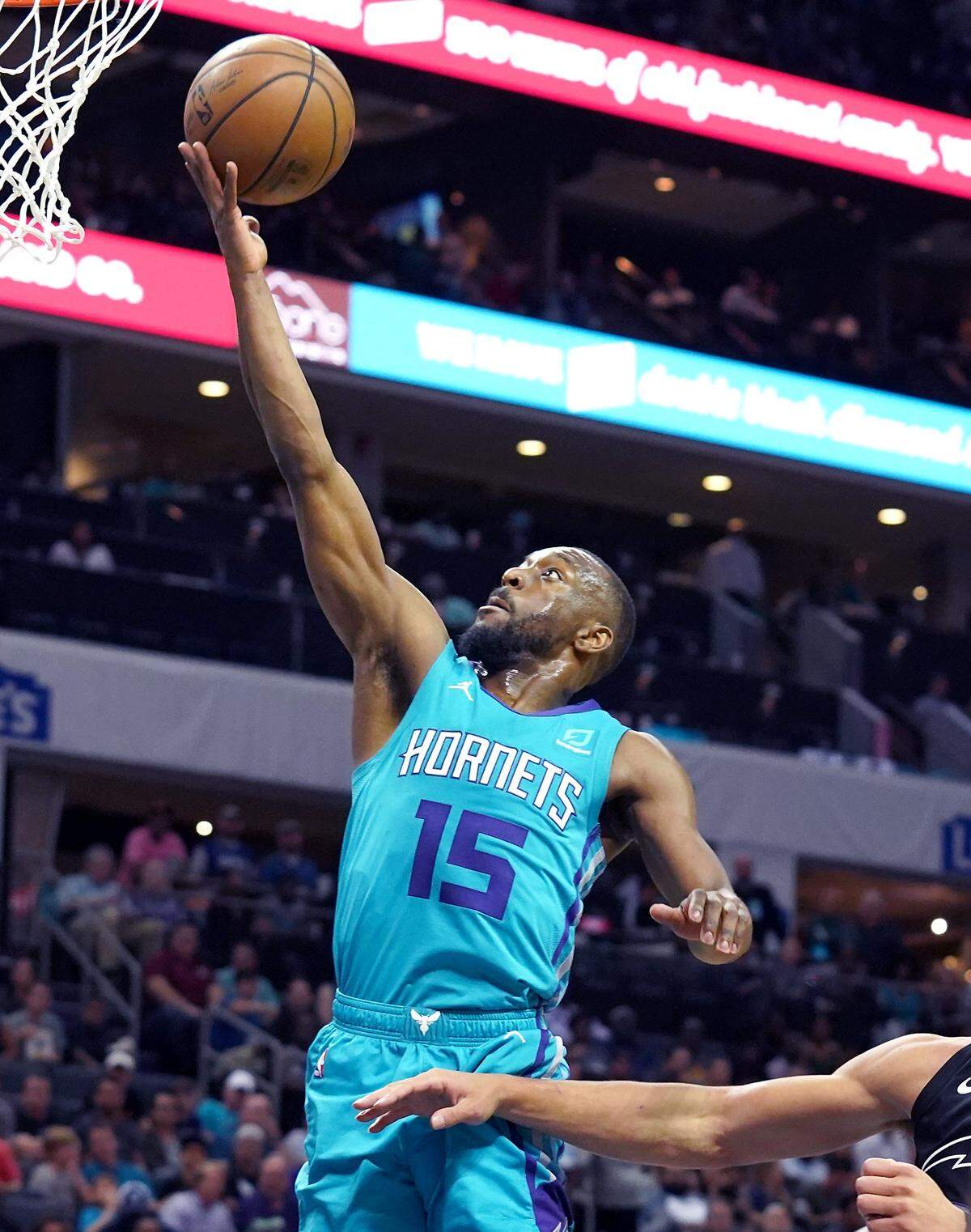 Kemba Walker, shown while scoring 43 points in April in what may have been his final game with the Charlotte Hornets, will become an unrestricted free agent June 30th.